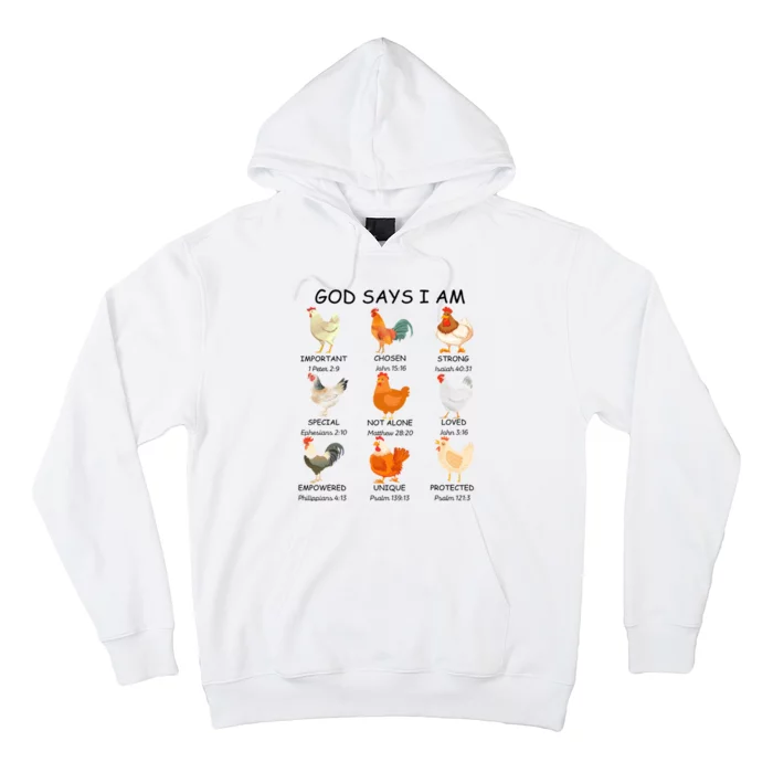 God Says I Am Chicken Christian Bible Funny Farm Chicken Hoodie