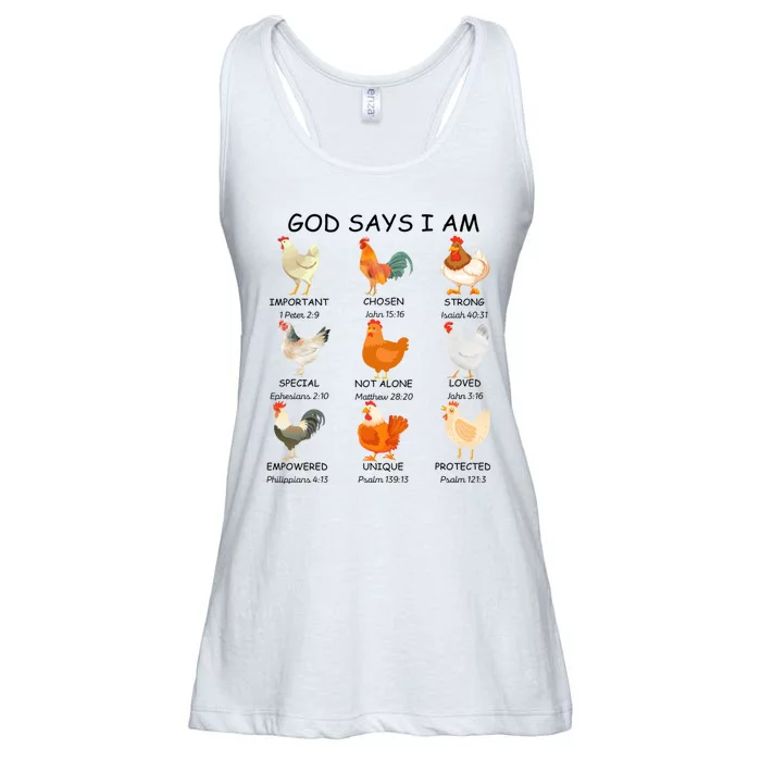 God Says I Am Chicken Christian Bible Funny Farm Chicken Ladies Essential Flowy Tank