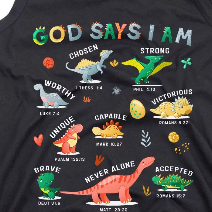 God Says I Am Dinosaur Tank Top