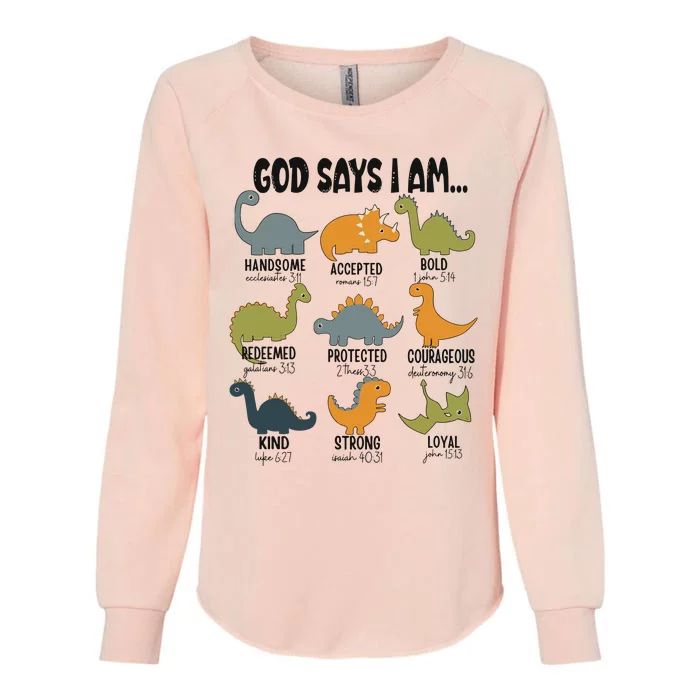 God Says I Am Handsome Womens California Wash Sweatshirt