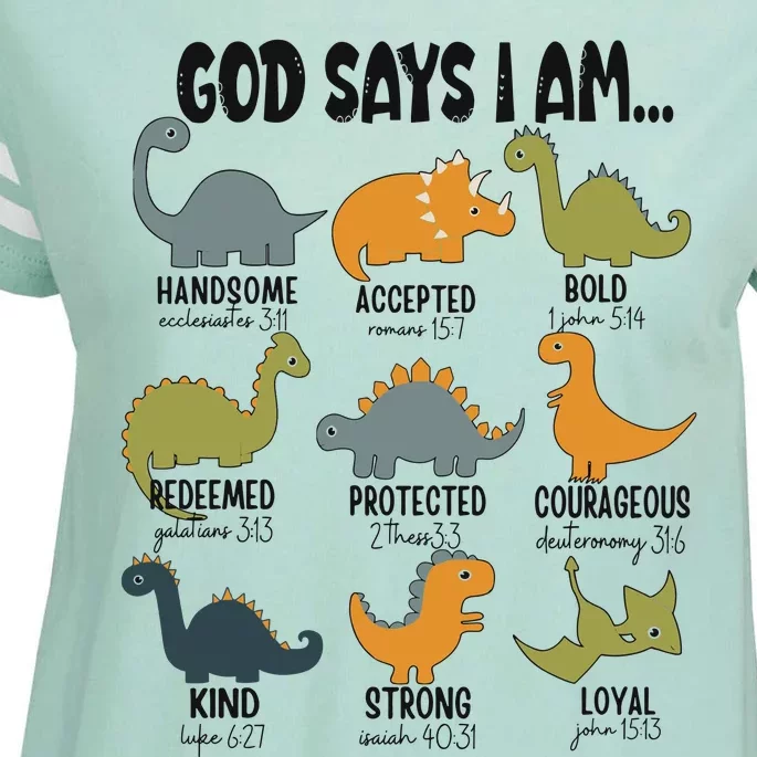 God Says I Am Handsome Enza Ladies Jersey Football T-Shirt