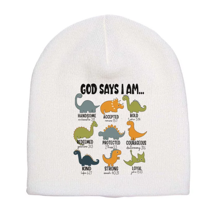 God Says I Am Handsome Short Acrylic Beanie