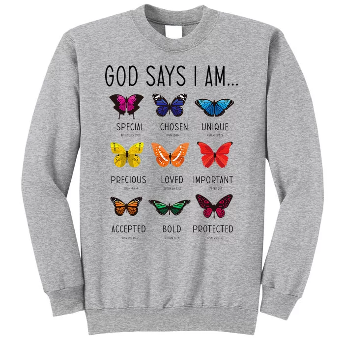 God Says I Am Special Bible Verse Religious Christian Tall Sweatshirt