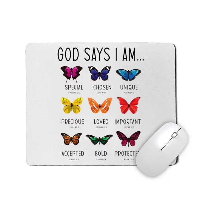 God Says I Am Special Bible Verse Religious Christian Mousepad