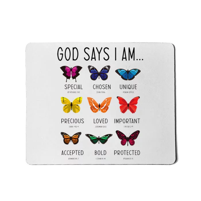 God Says I Am Special Bible Verse Religious Christian Mousepad