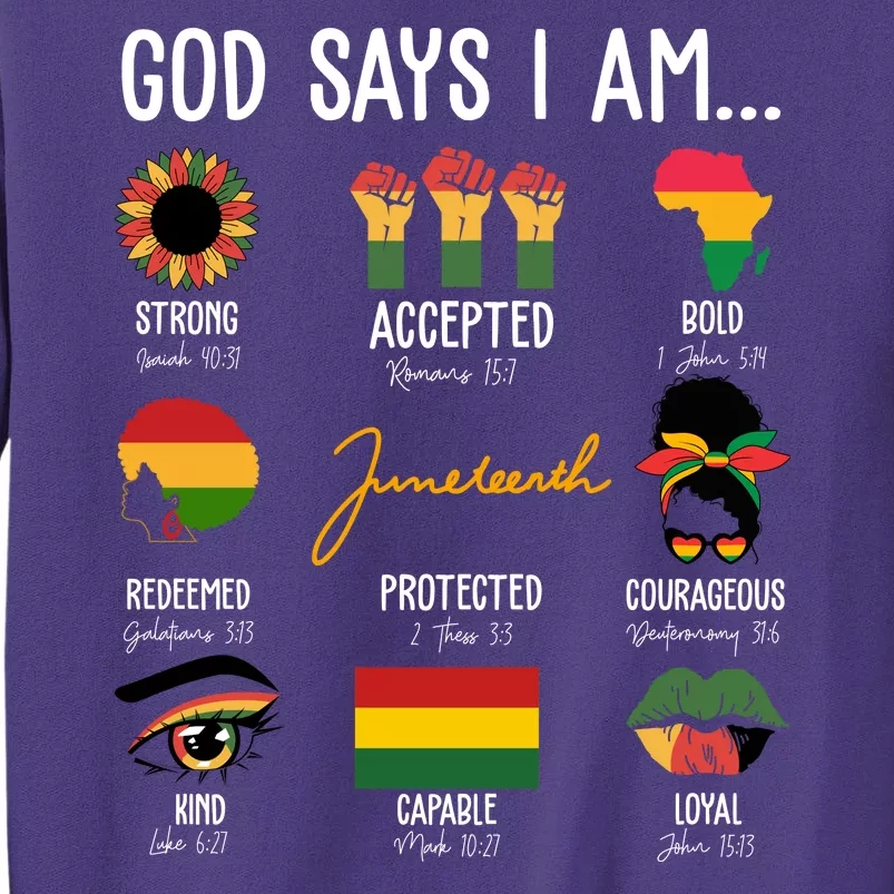 God Says I Am Celebrating Black Freedom 1865 Juneteenth Sweatshirt