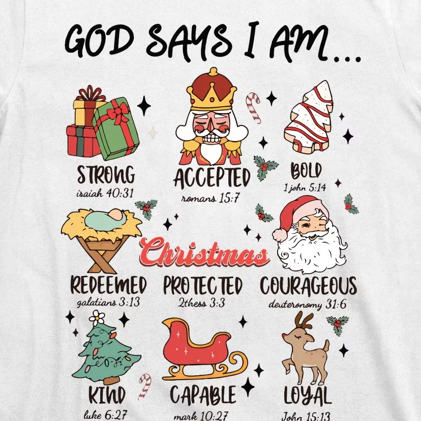 God Says I Am Christmas Bible Verse Turkey God Jesus T-Shirt