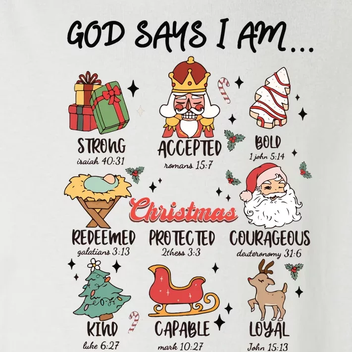 God Says I Am Christmas Bible Verse Turkey God Jesus Toddler Long Sleeve Shirt