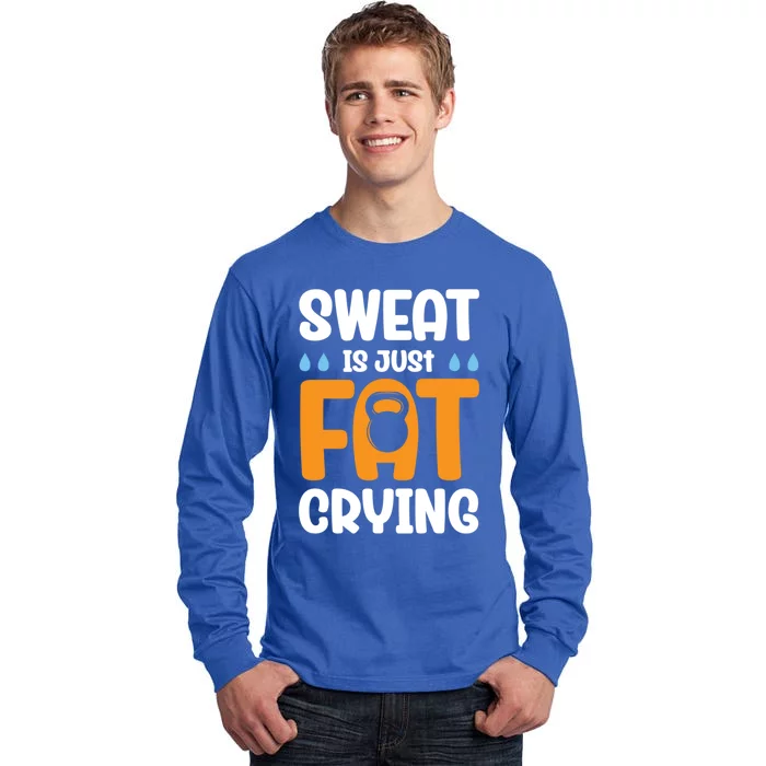 Gym Sweat Is Just Fat Crying Workout Cute Gift Tall Long Sleeve T-Shirt