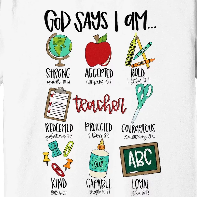 God Says I Am Teacher Premium T-Shirt