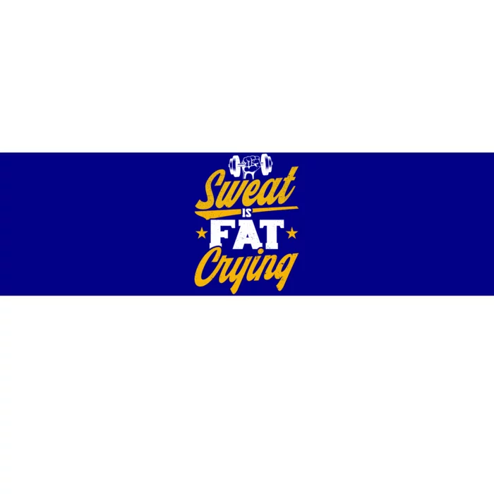 Gym Sweat Is Fat Crying Workout Vintage Weightlifting Gift Bumper Sticker