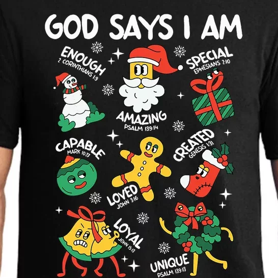 God Says I Am Christmas Lover   Christian Pajama Set