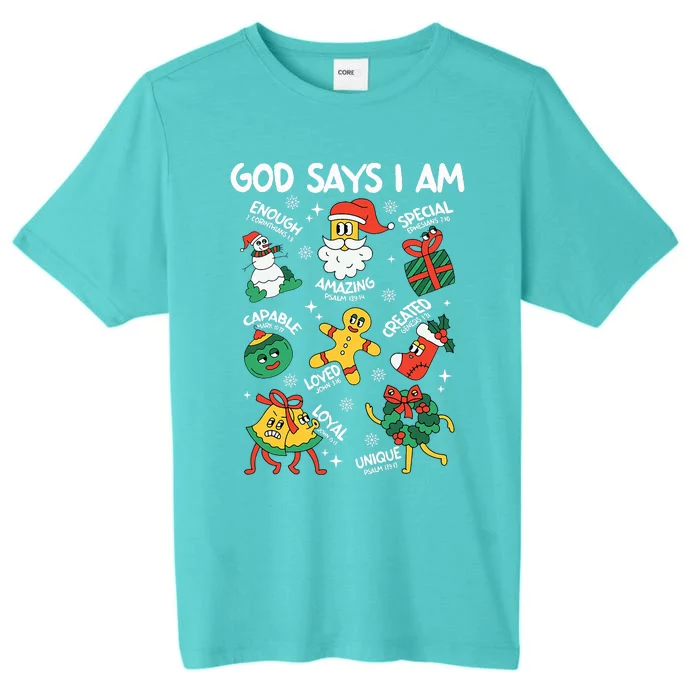 God Says I Am Christmas Lover   Christian ChromaSoft Performance T-Shirt