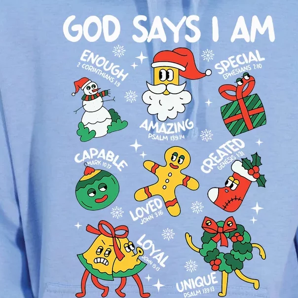 God Says I Am Christmas Lover   Christian Unisex Surf Hoodie