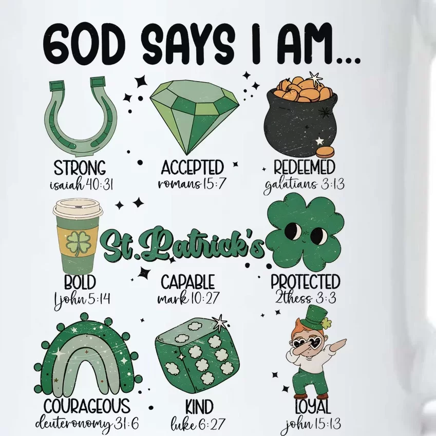 God Says I Am Retro St PatrickS Day Black Color Changing Mug