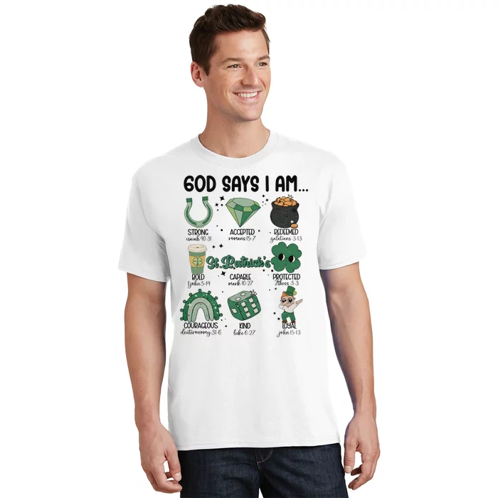 God Says I Am Retro St PatrickS Day T-Shirt