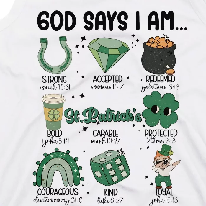 God Says I Am Retro St PatrickS Day Tank Top