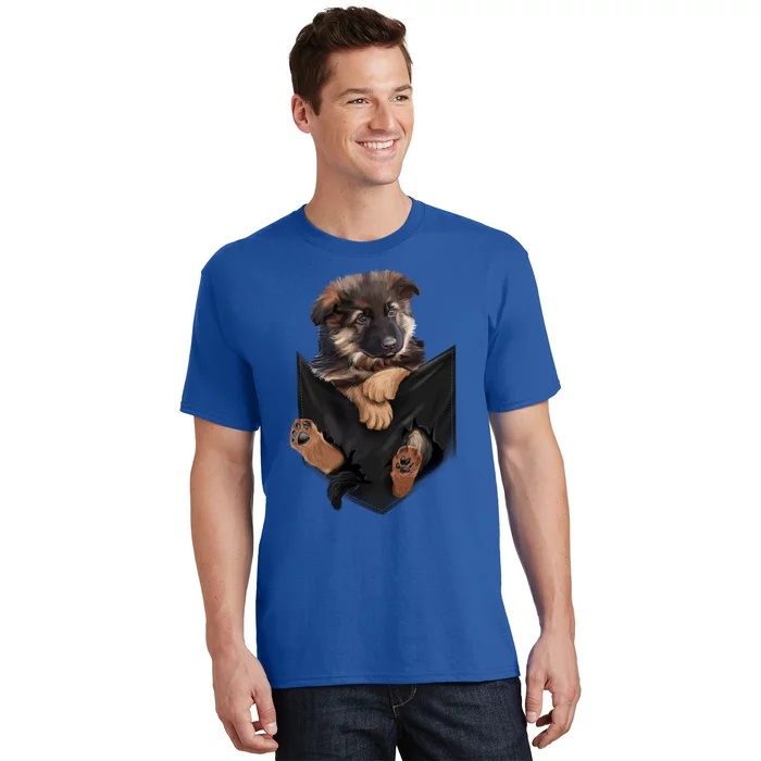 Ger Shepherd In Pocket Funny Funny Gift Dogs Meaningful Gift Funny Gift T-Shirt