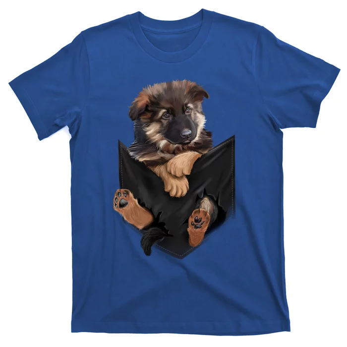 Ger Shepherd In Pocket Funny Funny Gift Dogs Meaningful Gift Funny Gift T-Shirt