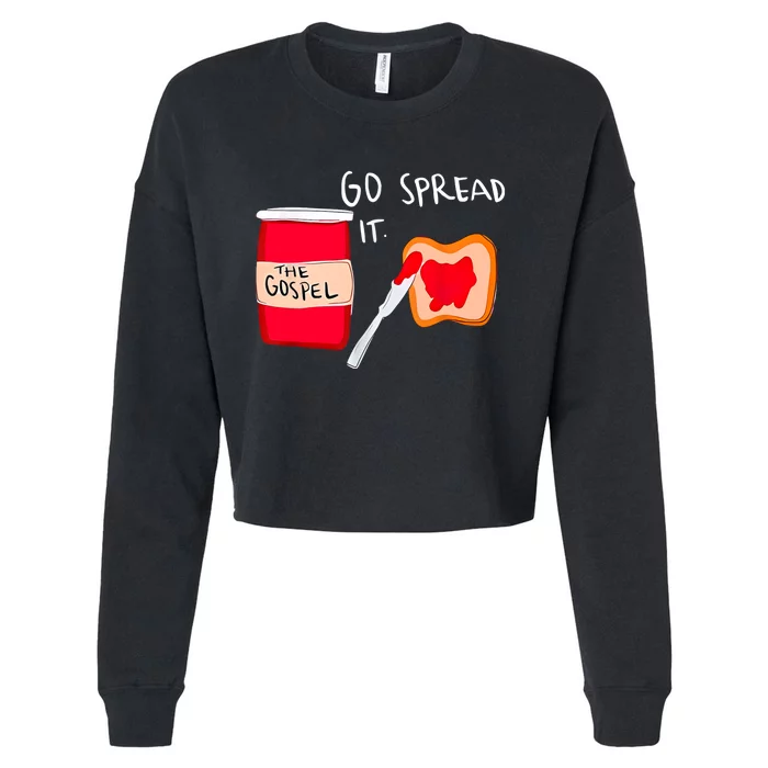 Go Spread It Funny Cropped Pullover Crew