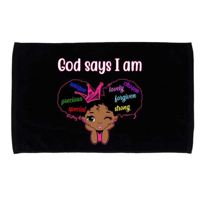 God Say I Am Black Female Microfiber Hand Towel