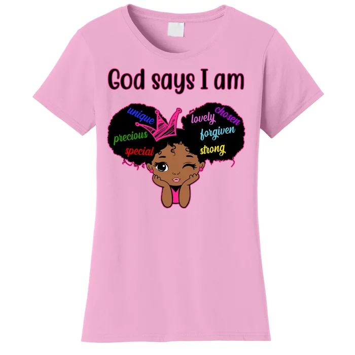 God Say I Am Black Female Women's T-Shirt