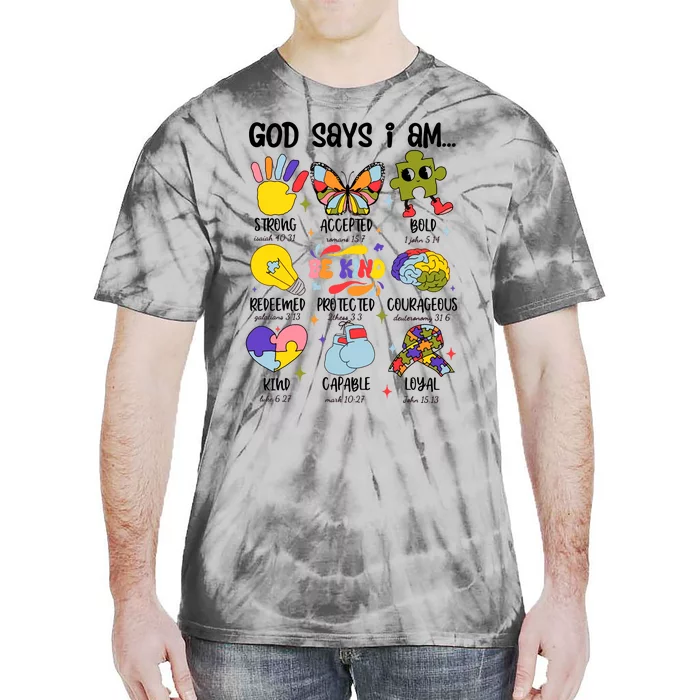 God Says I Am.. Christian Inspiration Retro Natural Infant Tie-Dye T-Shirt