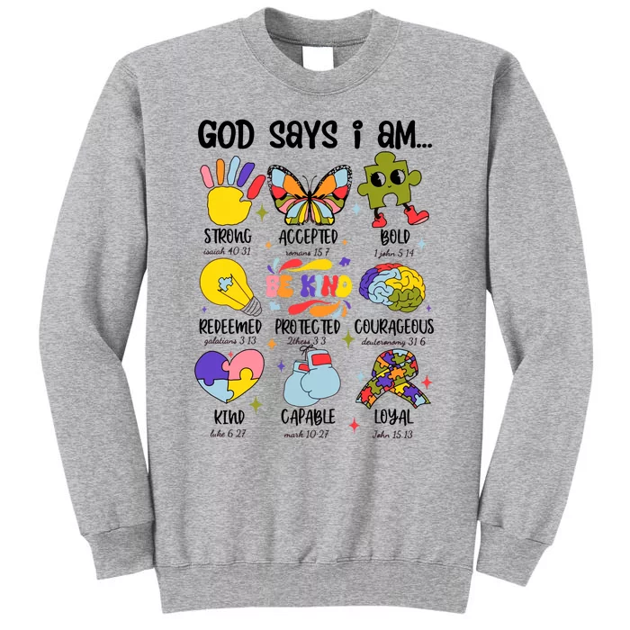 God Says I Am.. Christian Inspiration Retro Natural Infant Tall Sweatshirt