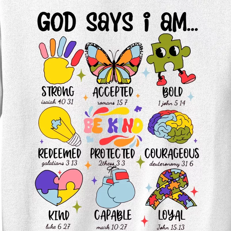 God Says I Am.. Christian Inspiration Retro Natural Infant Sweatshirt