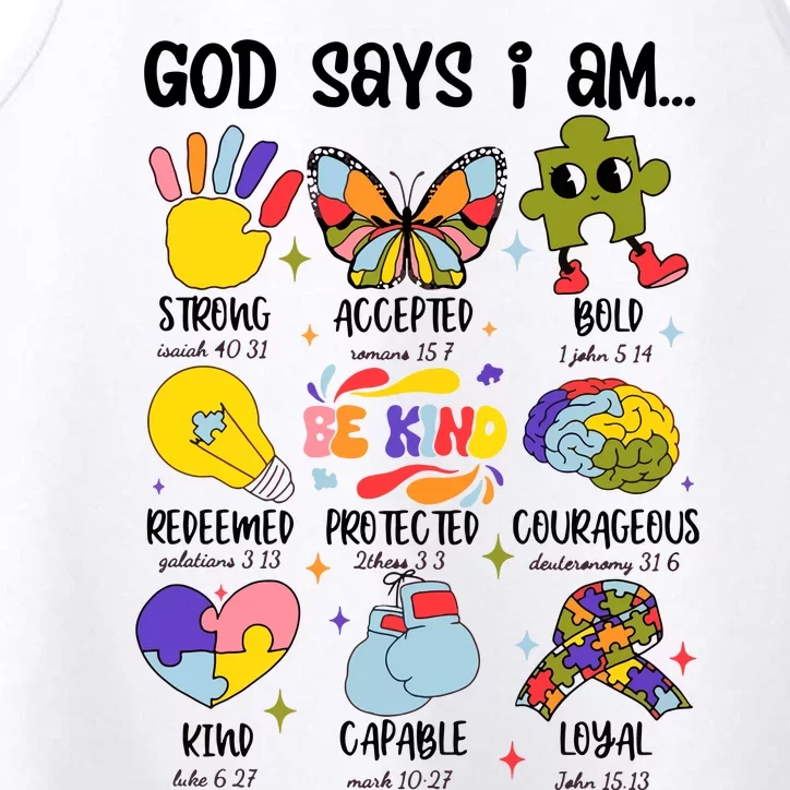 God Says I Am.. Christian Inspiration Retro Natural Infant Performance Tank