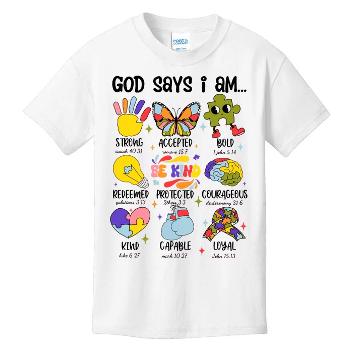 God Says I Am.. Christian Inspiration Retro Natural Infant Kids T-Shirt