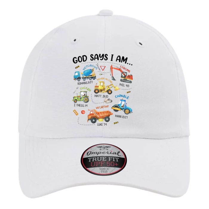 God Says I Am Construction Bible Verse Truck The Original Performance Cap