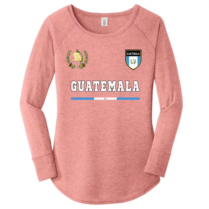 Guatemala Sportsoccer Jersey Flag Football Women's Perfect Tri Tunic Long Sleeve Shirt