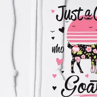 Goat Shirts Just A Girl Who Loves Goats Full Zip Hoodie