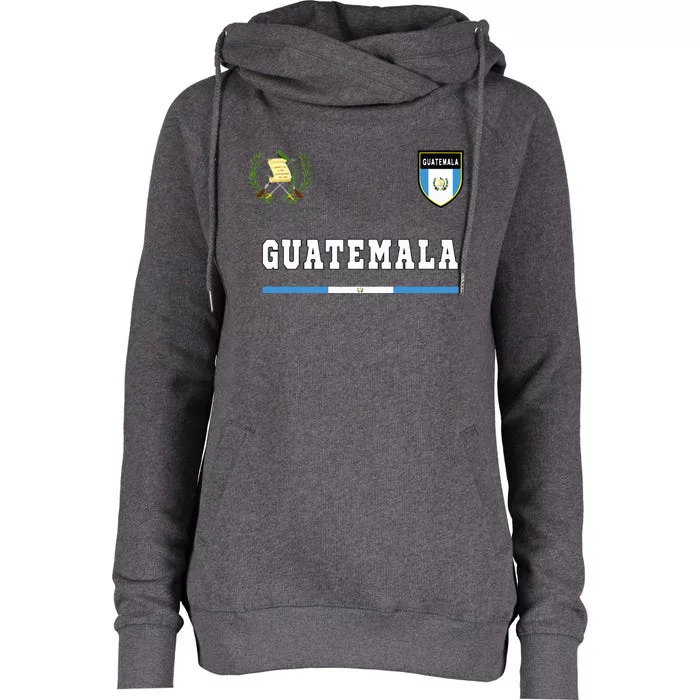 Guatemala Sportsoccer Jersey Flag Football Womens Funnel Neck Pullover Hood