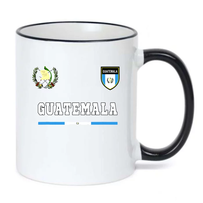 Guatemala Sportsoccer Jersey Flag Football Black Color Changing Mug