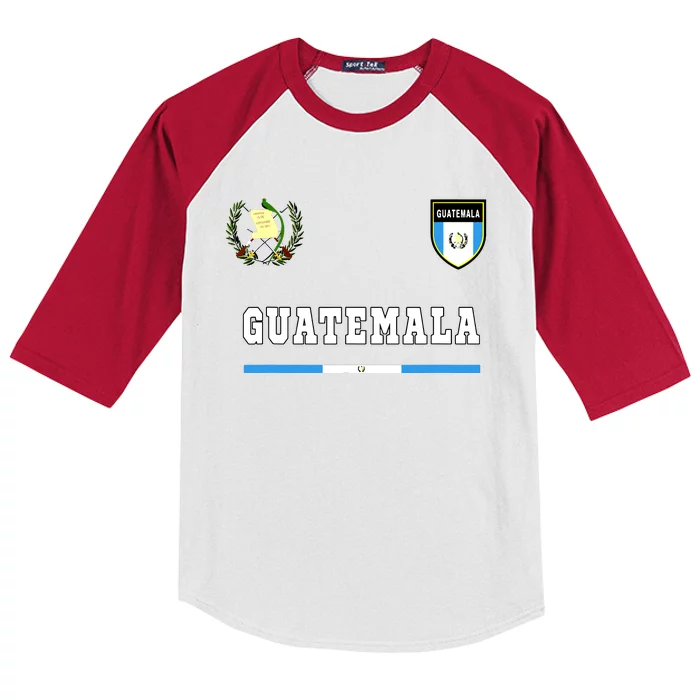 Guatemala Sportsoccer Jersey Flag Football Kids Colorblock Raglan Jersey