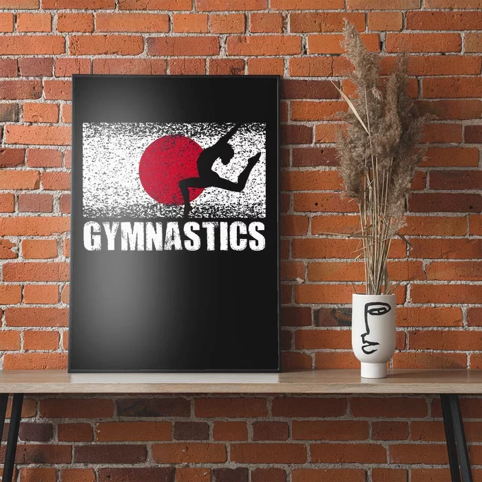 Gymnastics Sport Japan Flag Japanese Acrobatic Gymnast Poster