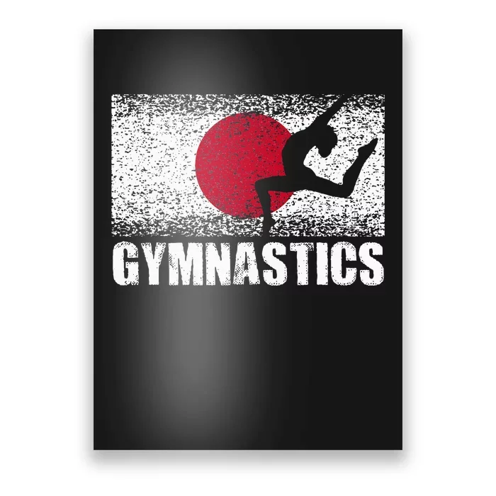 Gymnastics Sport Japan Flag Japanese Acrobatic Gymnast Poster