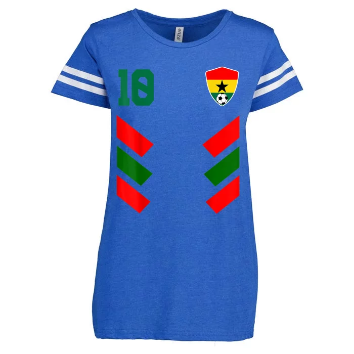 Ghana Soccer Jersey Ghanaian Football Shirt Flag Enza Ladies Jersey Football T-Shirt