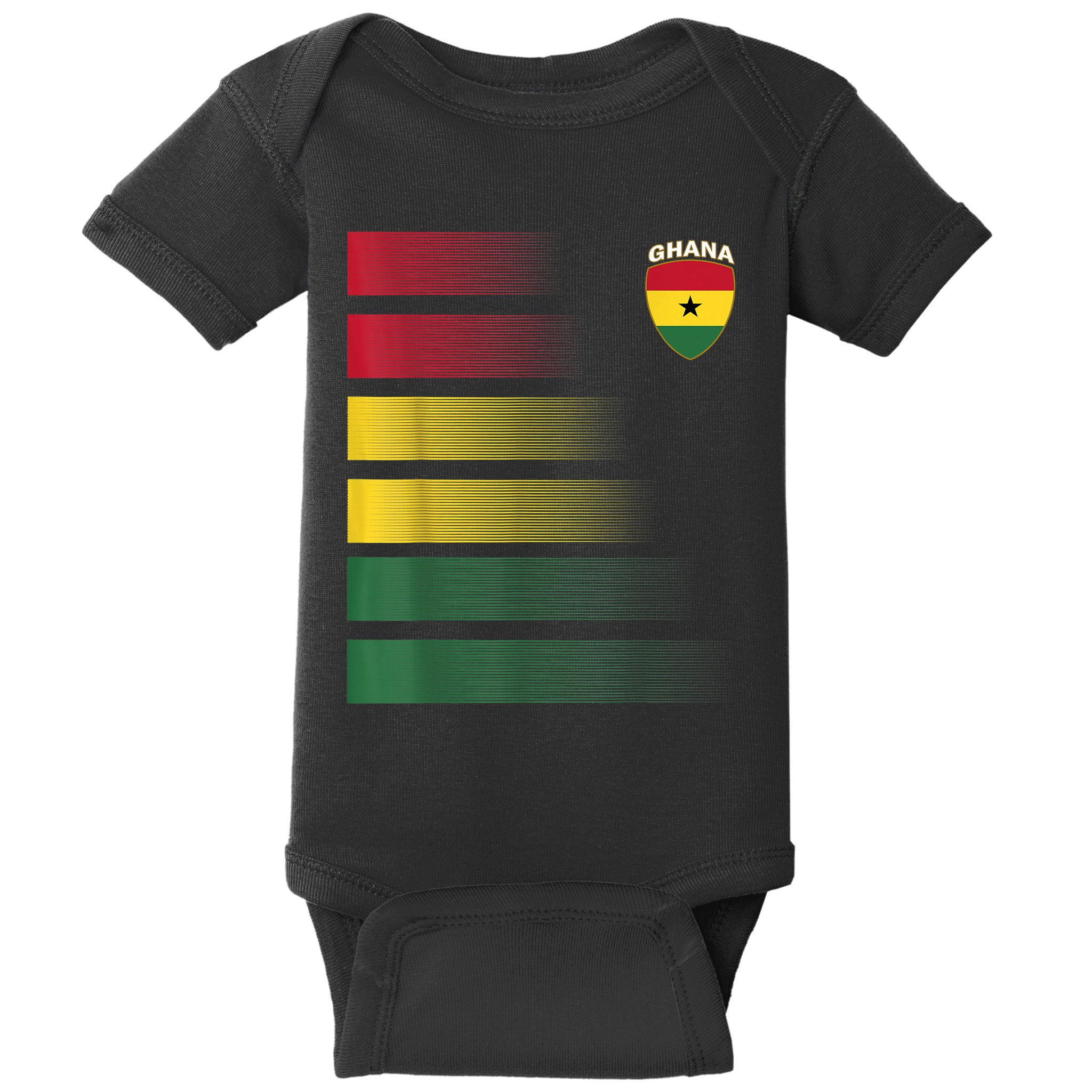 Ghana Soccer Jersey Ghanaian Football Shirt Flag Baby Bodysuit