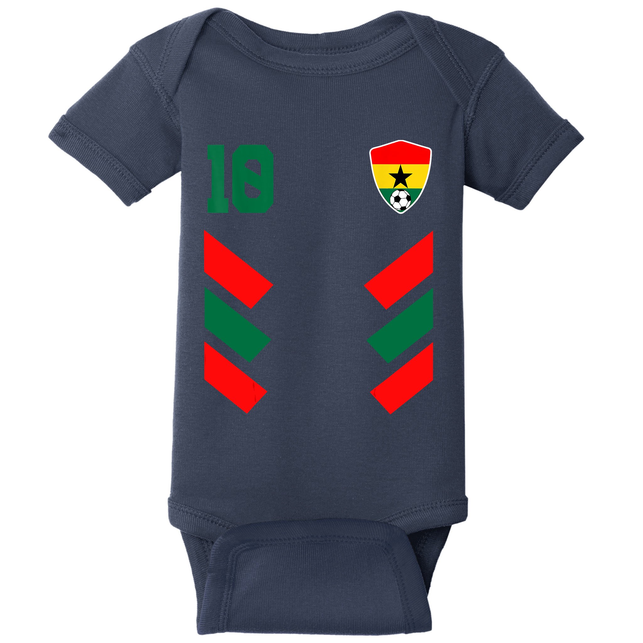 Ghana Soccer Jersey Ghanaian Football Shirt Flag Baby Bodysuit