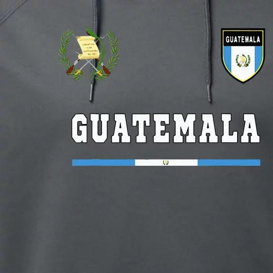 Guatemala Sportsoccer Jersey Flag Football Performance Fleece Hoodie