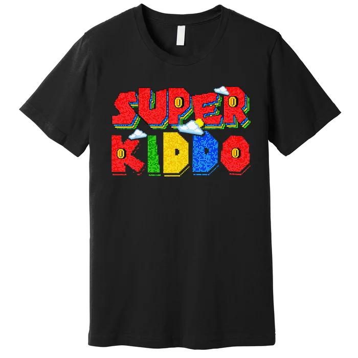 Gamer Super Kiddo Funny Gamer Outfits Funny Gift For Kiddo Premium T-Shirt