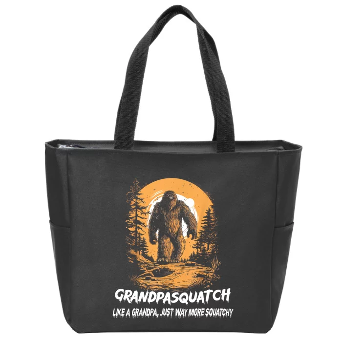 Grandpa Squatch Like A Grandpa Just Way More Squatchy Zip Tote Bag