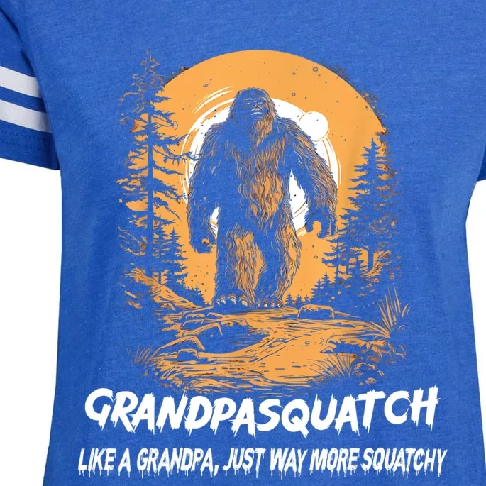 Grandpa Squatch Like A Grandpa Just Way More Squatchy Enza Ladies Jersey Football T-Shirt