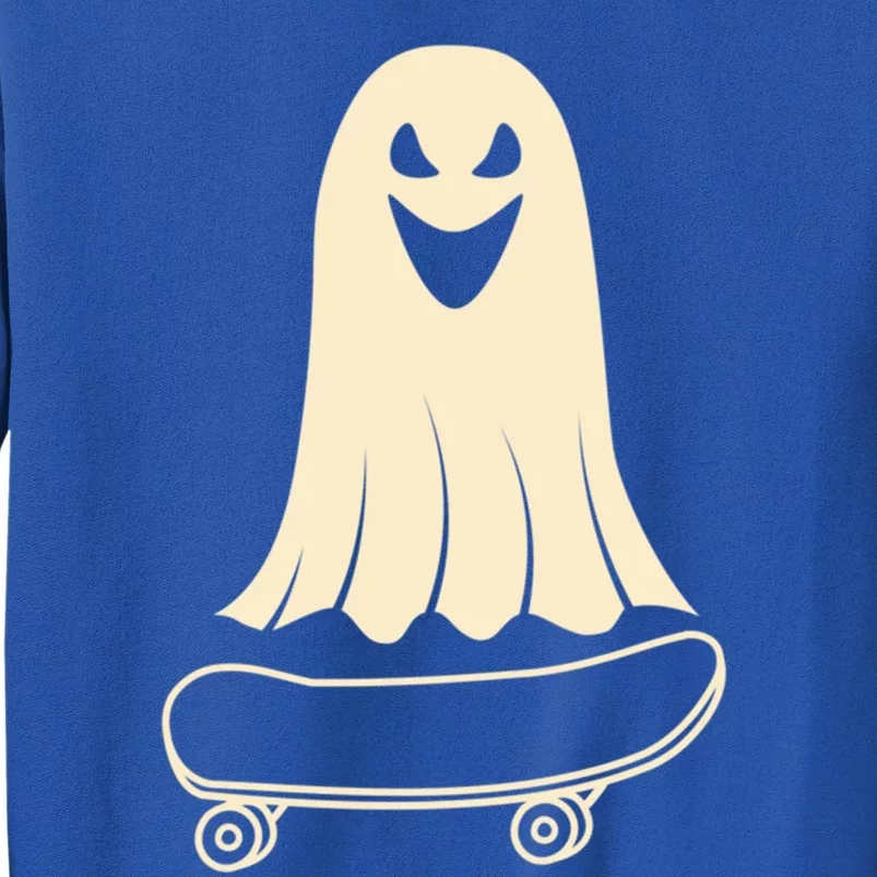 Ghost Skateboard Lazy Halloween Costume Funny Skateboarding Meaningful Gift Sweatshirt