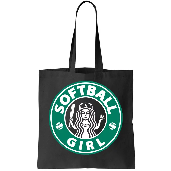 Girl Softball Logo For Teen Players Or Mom Great Team Tote Bag