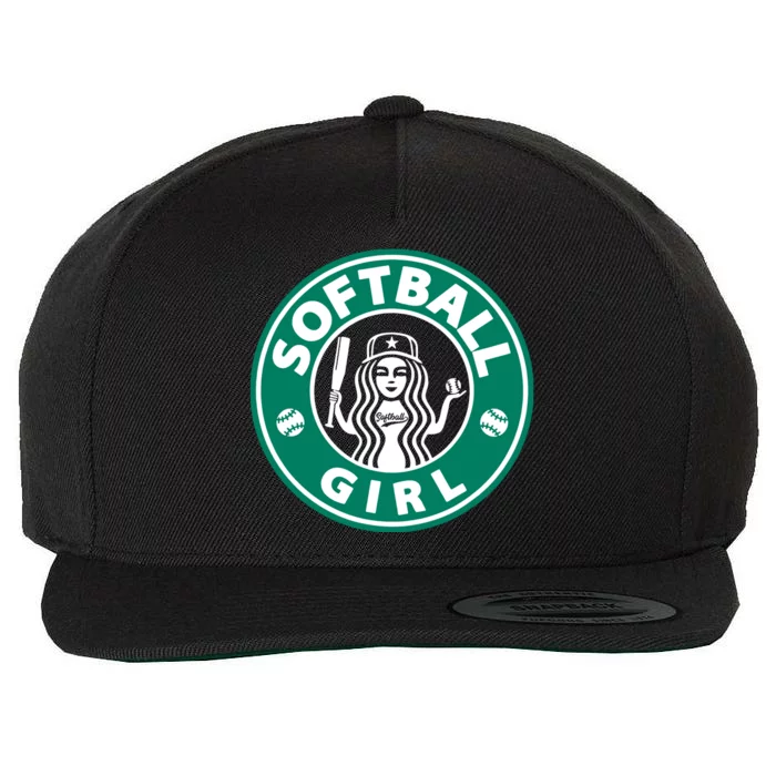 Girl Softball Logo For Teen Players Or Mom Great Team Wool Snapback Cap