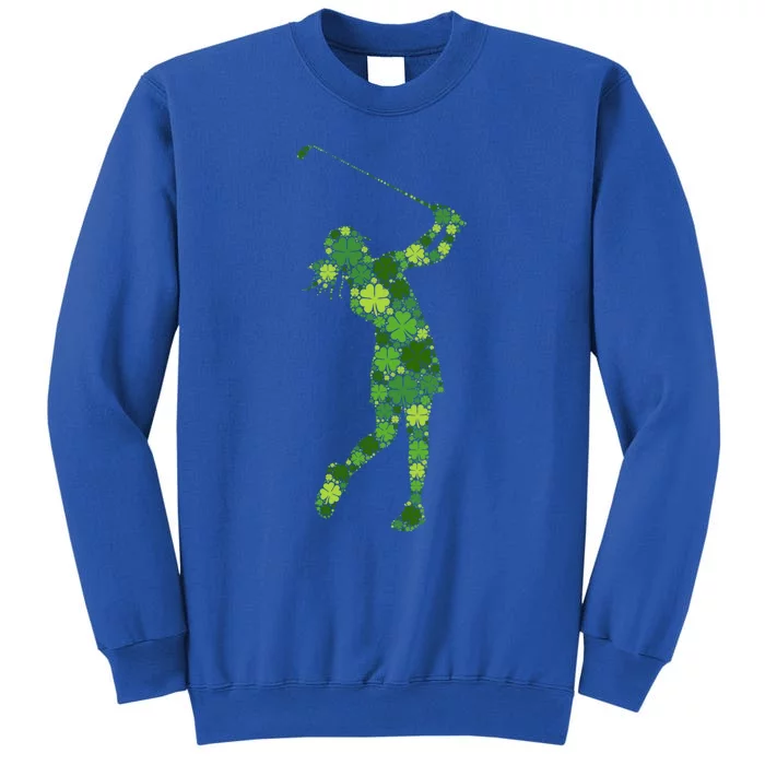 Golf Swing Lucky Green Shamrock Clover Cool Gift St Patricks Day Gift Sweatshirt